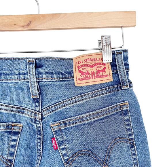 Levi's Button Fly Wedgie Straight Jeans Sz 25 - Picture 5 of 7